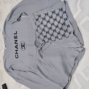 CC Light Gray Logo Print Pajamas